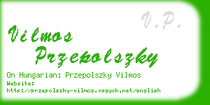 vilmos przepolszky business card